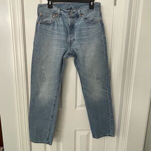 Levi’s Premium 501 ‘54 Button Fly Jeans W33 L29 Light Wash Straight Leg